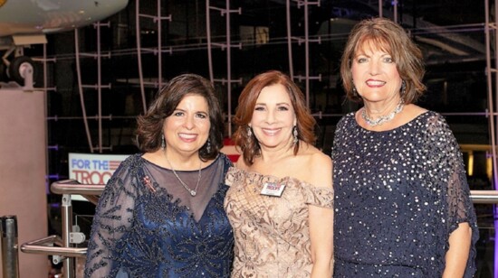 Rosemary Allison and For The Troops Founder Paula Cornell and Program Chair Sandy Berg at the 2020 Gala