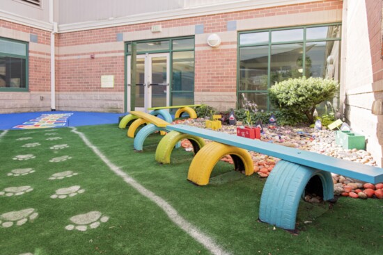 MECC Sensory Playground. Built by Adam Weaver and funded by MSF, Photo By: April Sova