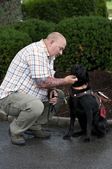 Master Sgt./US Army Sniper Chuck Stewart and Sadie