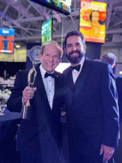 Bob Hagen with Dr. Richard Carvajal, President of Valdosta State University.