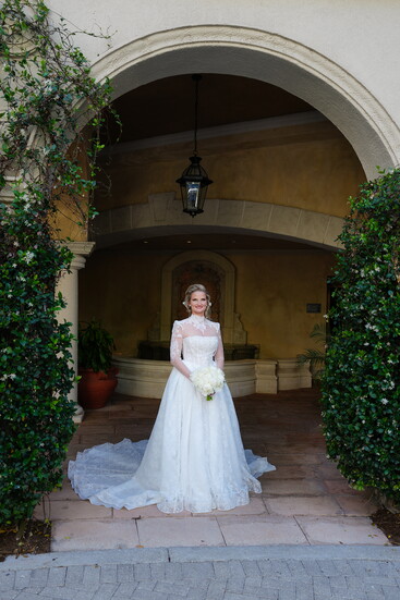 Julia stunned in a Milla Nova dress, seen here, outside at Sale e Pepe.