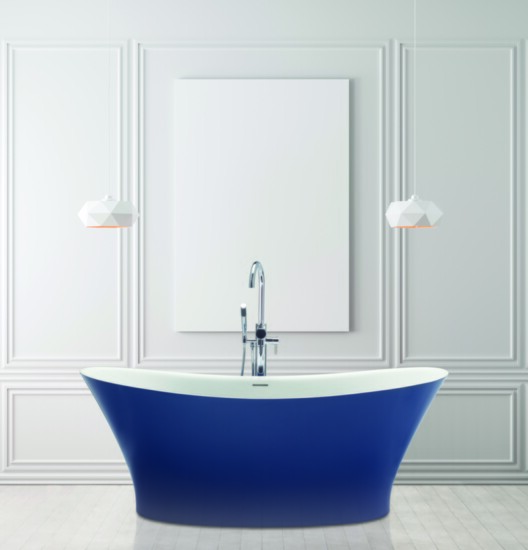 MTI Mallory Freestanding Tub in Sapphire Blue