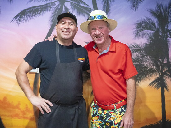 Owner Ron “Harry” Keyser with his head chef,  Rafael Caseres - partners in culinary creativity.