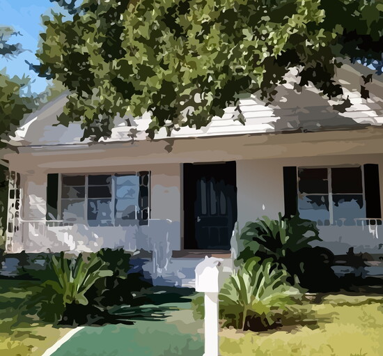 The Isaac Conroe home at Avenue A and First Street, where Montgomery County records and offices were temporarily housed while a new courthouse was built.