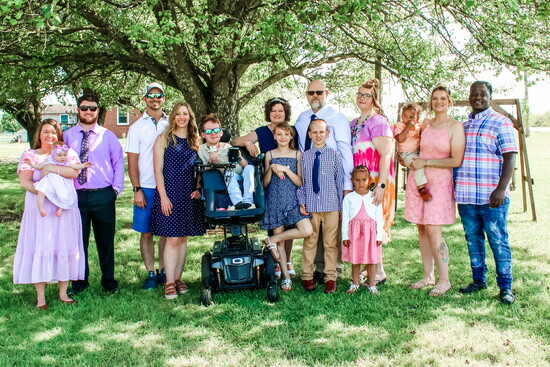 Aaron with his extended family 