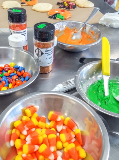 Choose your favorite candy to decorate your cookies and add food coloring to the frosting for wild and exotic colors.