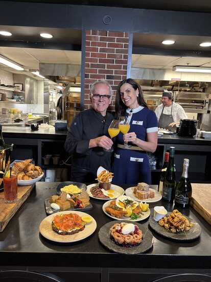 Erin Como and Wolfgang Puck