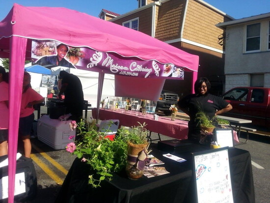 Maison Intimate Catering tent at the farmers market. Photo courtesy of Stacia Epps.