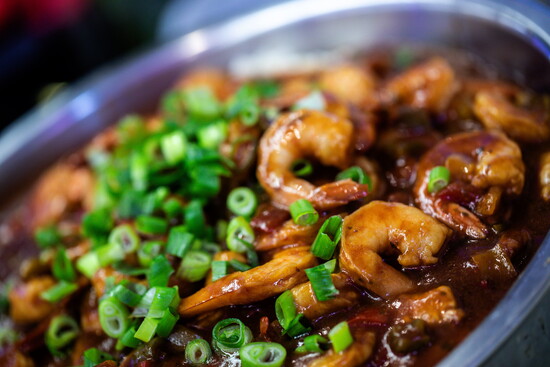 Shrimp prepared by Chef Stacia Epps. Photo Credit: Kerry Paradis Photography