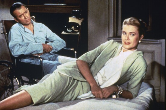 Grace Kelly in an iconic scene from Alfred Hitcock's film 'Rear Window' (1954). Edith Head designed many of the costume worn by big-name movie stars from 