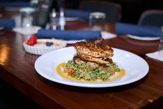 A meal prepared by Chef Mario Valasquez