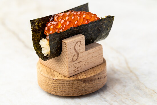 The Hokkaido Ikura hand roll