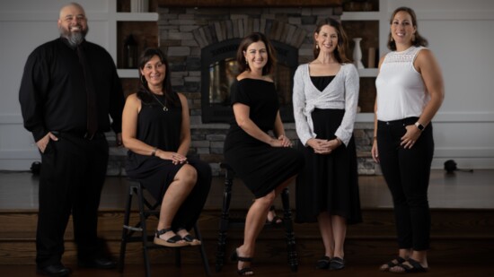 Left to Right: Photographer Matthew J. Capps, Editor Steph Meinberg, Publisher Emily Barlow, Sales Support Director Courtney Kraemer, Writer Elizabeth A. Lowry