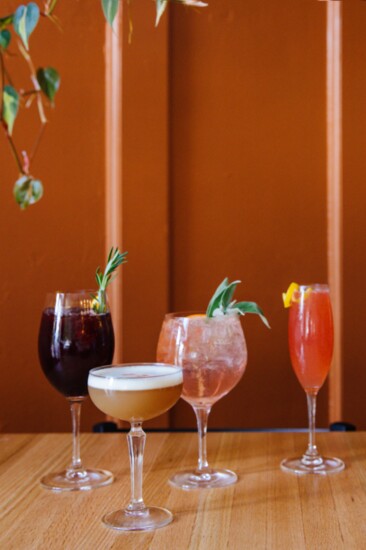 Tonica’s seasonal cocktails include a spiced Bombay, pink peppercorn, cardamon and grapefruit gin and tonic, a red sangria and a bourbon-based concoction.