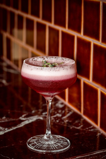 Cocktails include the Blackberry Sour