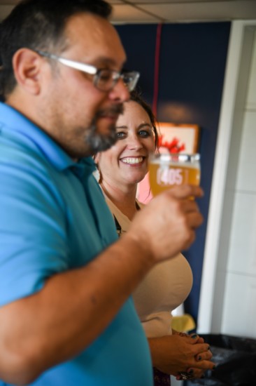 Patrons enjoy sampling some craft beer from (405)