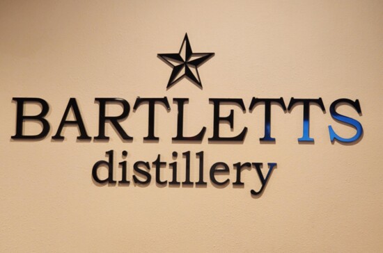 Bartletts Distillery Sign in the Tasting Room