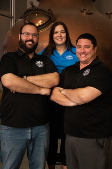 Zachary Hiller, Toni Hardisty Ph.D., and Bryan Clary (L to R), William Price Distilling Company