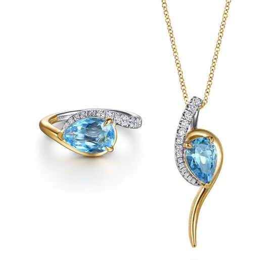Topaz Necklace & Ring by Gabriel