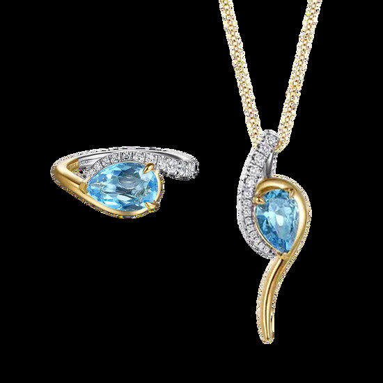 Topaz Necklace & Ring by Gabriel