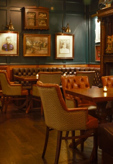 Upstairs, leather booths and moody decor encourage a slow slip of whiskey while you watch the game.