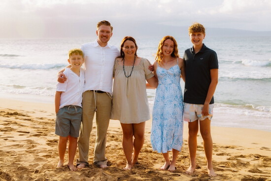 The Morehouse family enjoying their vacation in Hawaii.