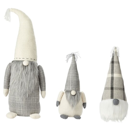  Assorted Size Neutral Gnomes; Mud Pie; $14.95, $18.95, $23.95