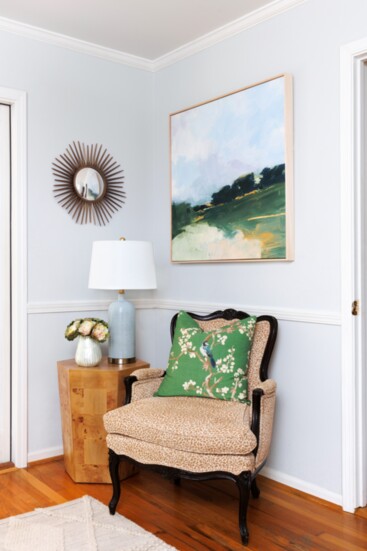 Create a space you love around artwork or other pieces that are meaningful to you.