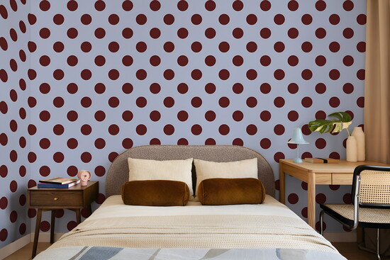 Polka Blue & Burgundy by Hovia