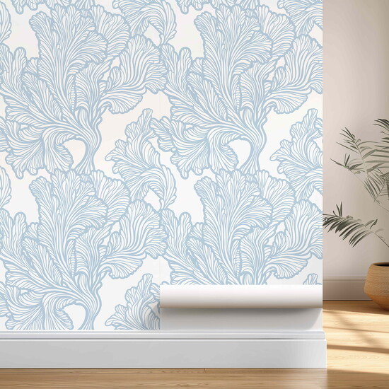Design by Wimzy Walls - Waving Coral Reefs Air Blue