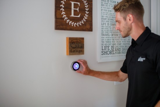 Nest Thermostat integrates with Nest Protect, a combined smoke, and carbon monoxide alarm.