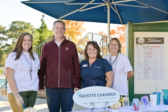 Fayette Chamber Staffers. L-R: Carrie Bittinger, Colin Martin, Cereto Bean, and Cindi Longmore. Photo by Gobi Photography