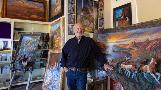 Jerry Anderson in his studio. Photo by Asher Swan