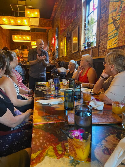 C-ville Bites food tours with River Hawkins at The Bebedero. Photo Credit: MJ Padilla 