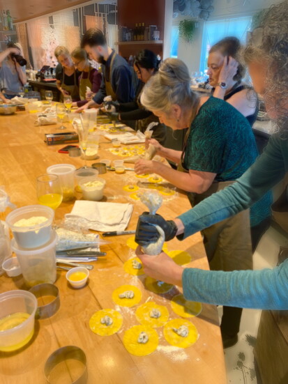 C-ville Bites pasta class. Photo Credit: MJ Padilla