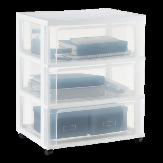 Iris wide 3-drawer storage cart. The Container Store