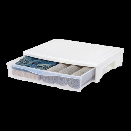 Wide under-bed drawer. The Container Store