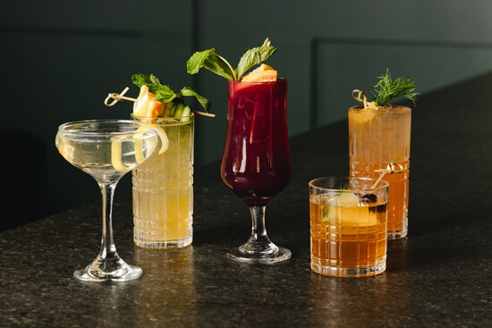 Cocktail service at Marigold, including their signature Pimm’s Royal Cup