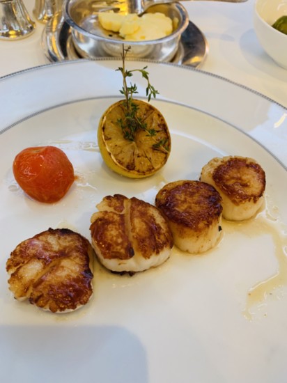 Scallops in the Compass Rose dining room