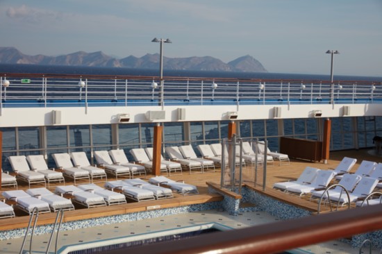 The pool deck—the perfect place to relax