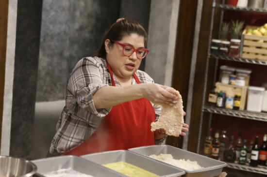 Dolores learning the art of breading