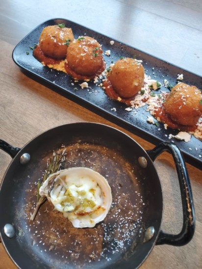 Oyster and Mac and Cheese Balls (PHOTOGRAPHY KAYLEE CAMPBELL)