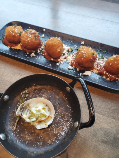 Oyster and Mac and Cheese Balls (PHOTOGRAPHY KAYLEE CAMPBELL)