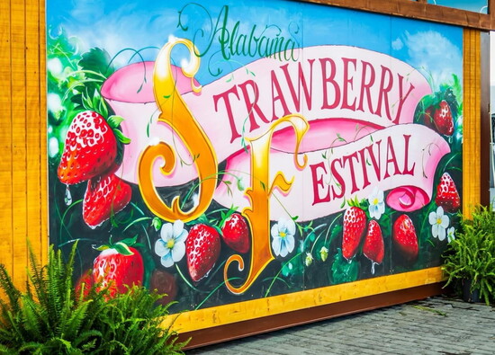 A beautiful mural at the 2026 Alabama Strawberry Festival