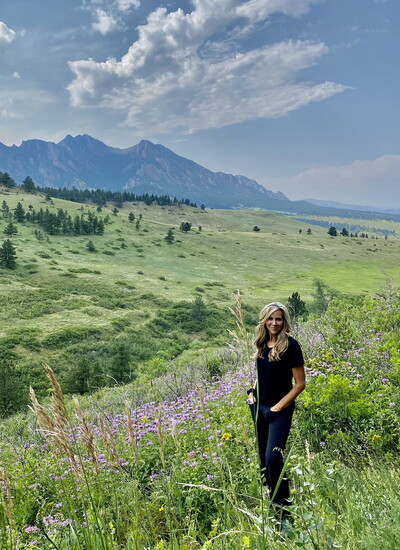 Lori says a key part of her day is getting outside for fresh air with her dogs.