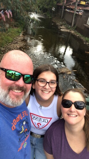 Ryan and Dawn Gustin with German exchange student, Larissa (middle) 