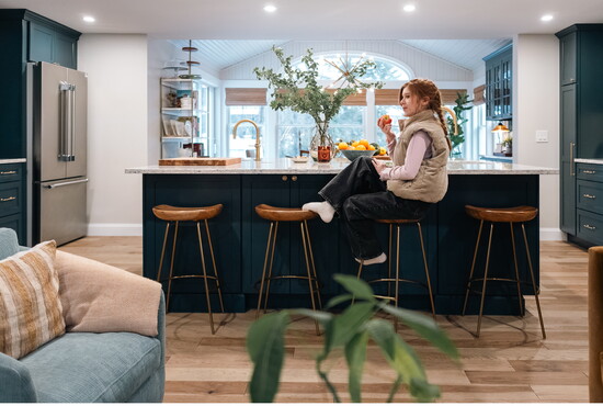 Decor by Sheri Rein Gibson, Rein & Co Design.  Layout, design of cabinets, countertops, sinks and hardware by Cat Peterson (Dream Home Cabinets).