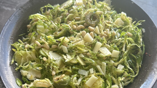 Shaved Brussels sprouts salad