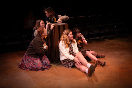 Several ensemble members from the Holocaust drama, "And a Child Shall Lead" in 2024.