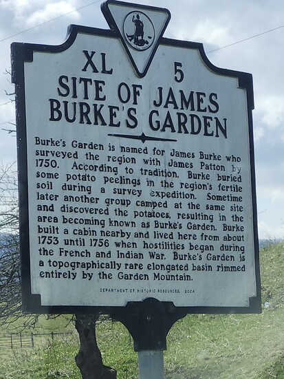 Signage in Burke's Garden. Photo Credit: Trevor Joppich